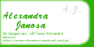 alexandra janosa business card